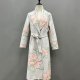 Women's floral stitched winter cashmere coat