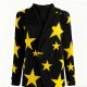 Cute star-patterned corduroy blazer for commuting