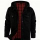 Men's black hooded thermal jacket